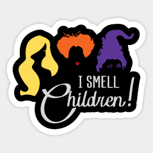 I Smell Children Shirt for Women Sanderson Sisters Hocus Pocus Funny Classic Print Halloween Fall Sticker